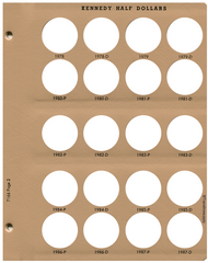 Dansco US Kennedy Half Dollar Coin Album 1964-Date #7166